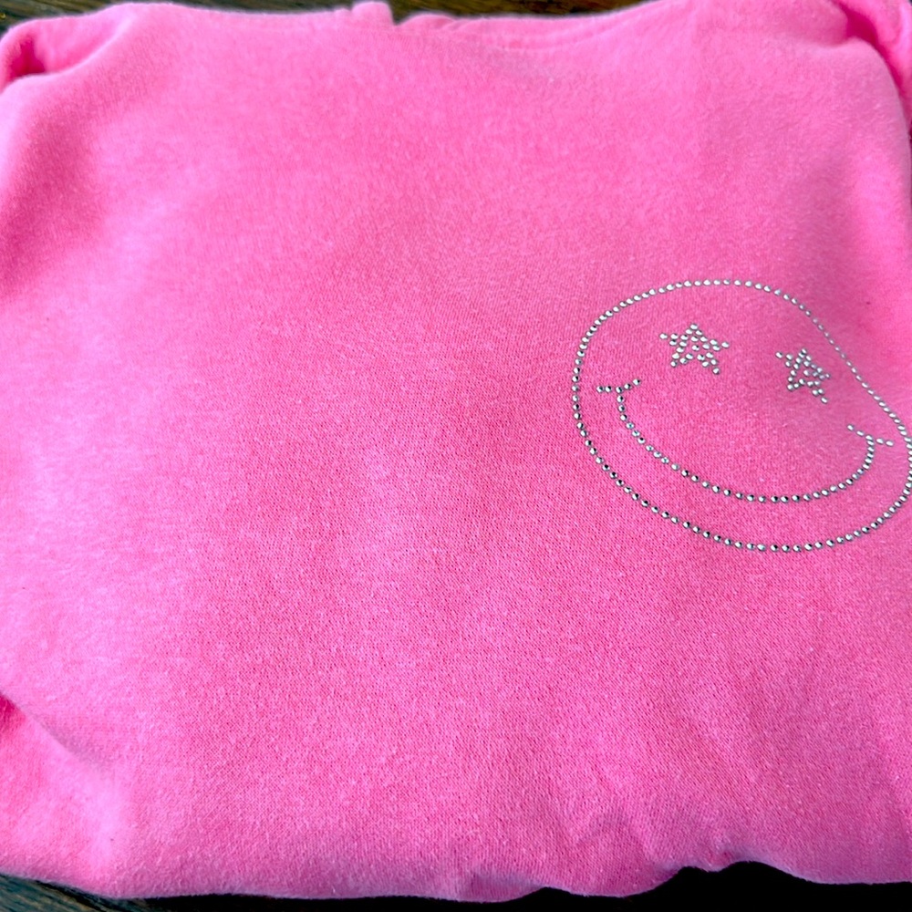 Starfit hooded pink sweatshirt. Adult small